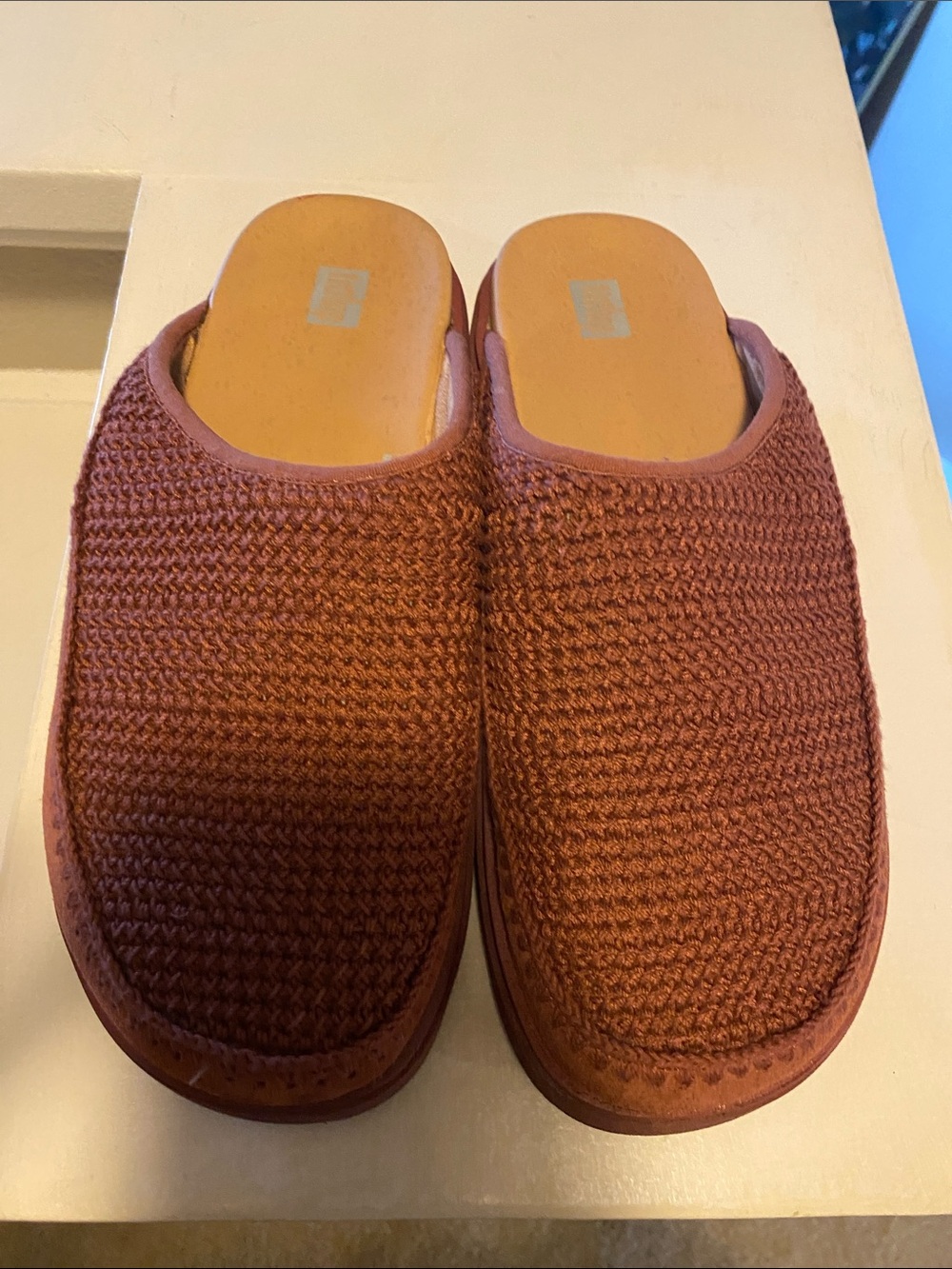 Fitflop Woven Slip-On Slippers in Rust